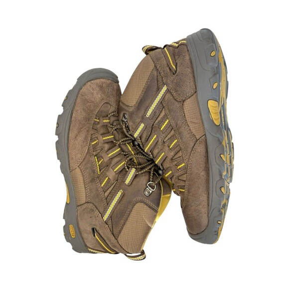 KEEN Men’s Waterproof Brown Ankle Boots Size 5 US / 38 EU Bungee Lace - Picture 7 of 12
